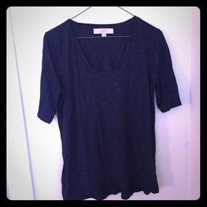 Women’s LOFT Navy Scoop neck tee
